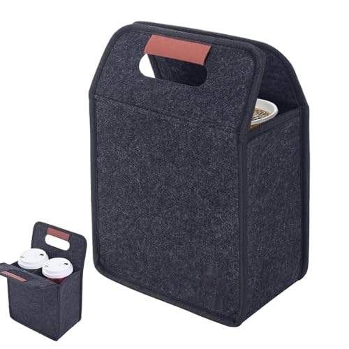 Plegable Para Bebidas – Portabebidas Con Asa, Organizador De Transporte De Café Para Viajes Diarios, Comida Para Llevar, Crucero | Transporte De Bebidas Versátil Coche Tienda De Comestibles Fies
