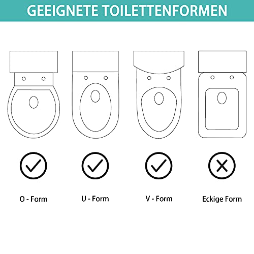 Toilettentrainer mit Treppe Extra 2x kostenlose Baumwollaufsätze | WC-Aufsatz für Kleinkinder Töpfchentrainer | Rutschfest Stabil Klappbar & Höhenverstellbar | Für 2-7-Jährige (Türkis) - Image 7