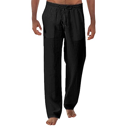 Pantalon homme coton et lin respirant été tendance