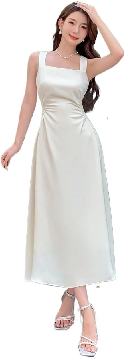 Women's 2025 Casual Cami Slip Dress Spaghetti Strap Dress