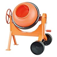 Lena 5004 x Concrete 29 cm Orange, Large Cement Beach and Sandpit, Mixer with Realistic Function, Sand Toy for Children and Small Builders from 3 Years, Colourful