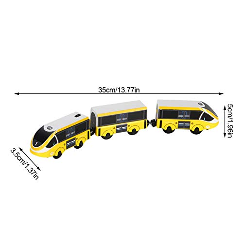 Paradesour Holzeisenbahn Zug Elektrische Hohe Geschwindigkeit Spielzeug, Kinder Elektrische Zug Model mit Holzschienen – Bild 3