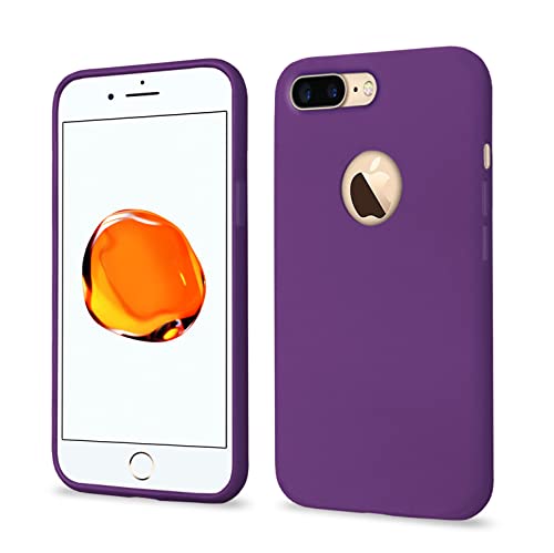 Image of Pikkme Back Cover | Full Camera Protection | Raised Edges | Super Soft Silicone | Bumper Case for iPhone 7 Plus / 8 Plus (Grape)
