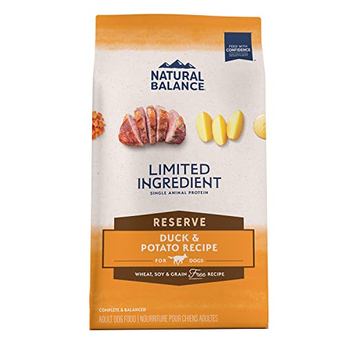 Natural Balance Limited Ingredient Adult Grain-Free Dry Dog Food, Reserve Duck & Potato Recipe, 22 Pound (Pack of 1)