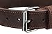 TRIXIE Rustic Halsband Leder Größe M: Halsumfang 37–44 cm/40 mm in Dunkelbraun - genähtes Lederhalsband für mittelgroße Hunde, in klassischem Design, schonendes Anleinen, 19006