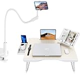 SAIJI Folding Bed Desk + Phone Holder