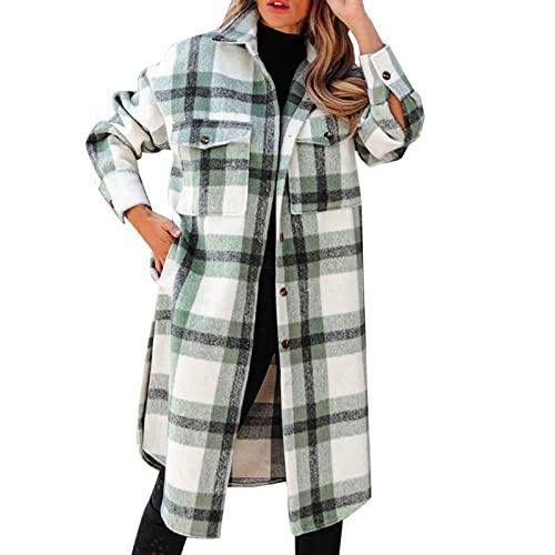 Manteau chemise vêtements d'extérieur à carreaux confort