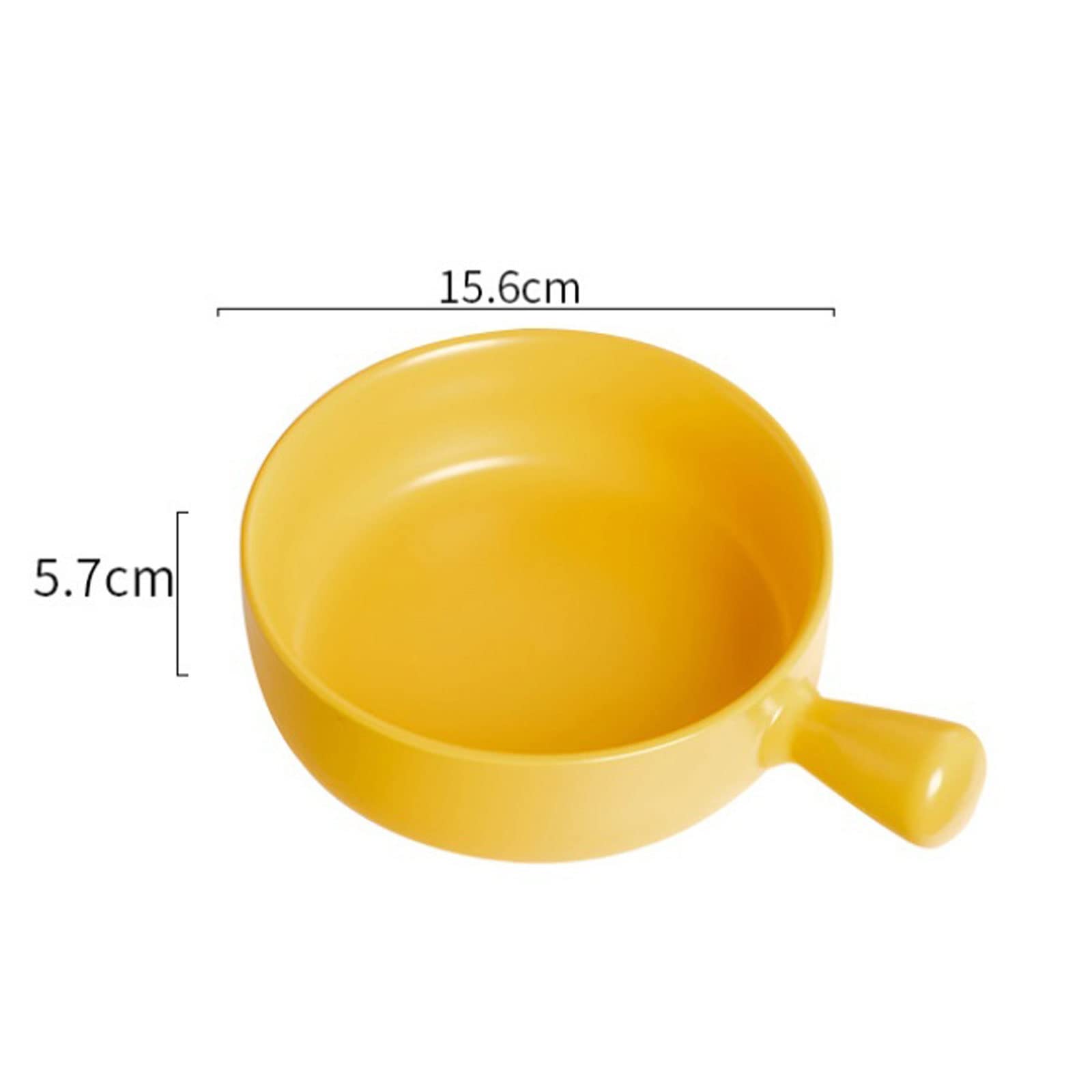 Miski na zupę, ceramiczna miska na sałatkę z uchwytem, ​​miska na płatki śniadaniowe, owoce, jednolity kolor, deser, zupa, makaron, kuchenka mikrofalowa (żółta) (różowa, jeden rozmiar)