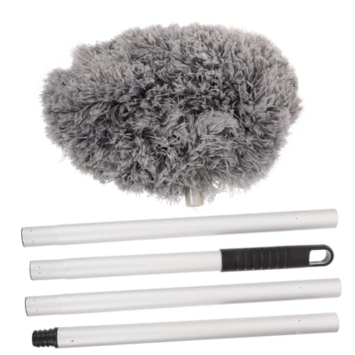 ARTSEWPLY Plumero Extensible Para Ventiladores De Techo 1.2 m Aluminio Desmontable Gris Limpiador De Polvo y Telarañas Para Techos Altos y Lámparas Uso Doméstico