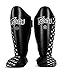 Fairtex SP5 Muay Thai Shin Guards for Men, Women, Kids | Shinguards are Premium, Lightweight & Durable | Extended Protection to Avoid shin splints During Training or Sparring - Large,Black