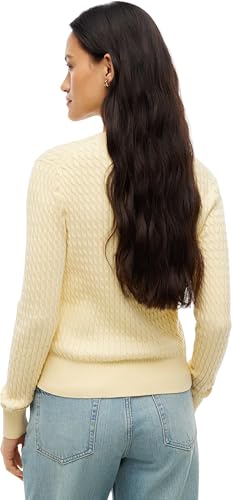 Tommy Hilfiger Damen Co Cable C-nk Ls Sweater Ww0ww44993 Pullover Sweater, Frozen Custard, S – Ansicht 2