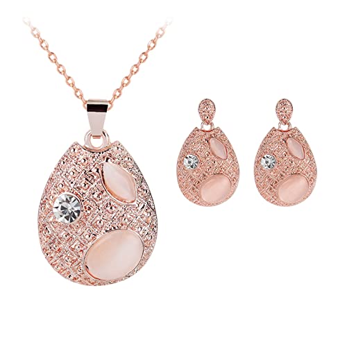 Juego de joyas KnSam de pendientes de mujer y colgante de lágrima