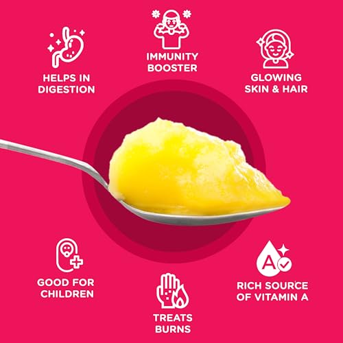 Image of Gits Cow Ghee 500 ml Jar | Pack of 2 | Aroma in every drop |Pure Veg, Pure Cow Ghee, Desi Ghee, No preservatives | Rich Taste & Aroma | Good source of Vitamin A, Delicious, Healthy & Nutritious | Good for Digestion, Heart, Skin and Hair | Homemade taste