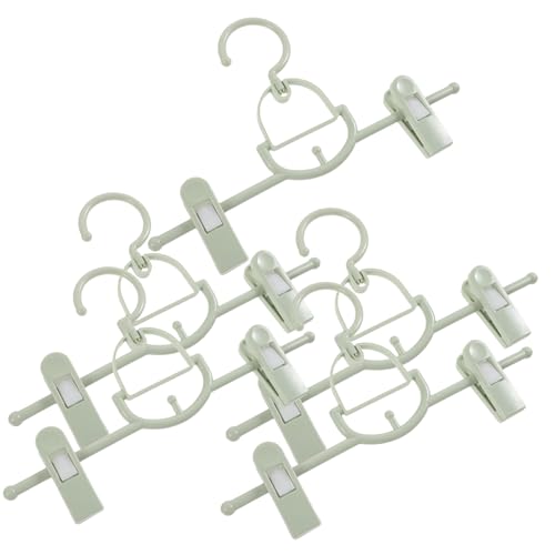 Cabilock 5pcs Children Hanger Plastic Hangers Clip Hangers for Pants Hangers for Pants with Clips Pants Hangers with Clips Travel Clothes Airer Home Hangers Newborn Skirt Sock Rack
