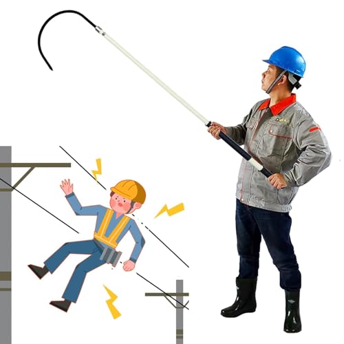 Gancho de Rescate Aislado, Poste de Rescate para Bomberos, Electricista, Gancho de Rescate Anti-electrocución, Gancho de Rescate de Alta tensión para subestaciones/Mantenimiento automotriz/f