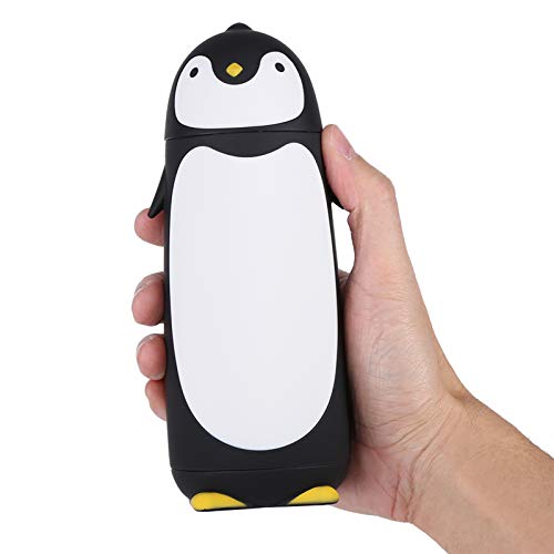 Penguin Flask, 300ML Cute Cartoon Penguin Glass Water Bottle Outdoor Double Layer Traveling Mug Drinking Container for Children Kids - Image 4