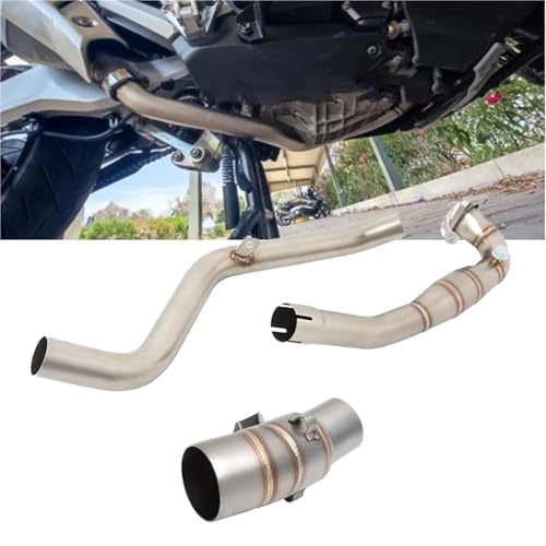 Raccord d'échappement X-ADV 750 central avant en finition argent de précision