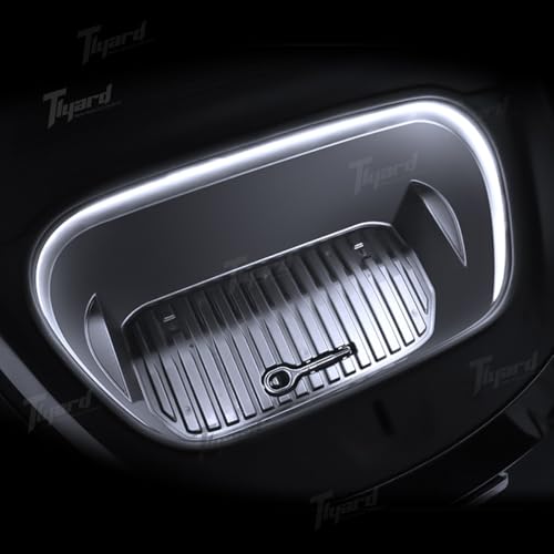 Tlyard Ambient Led Trunk Lights for Tesla Model 3 Y 2021-2023 Front Interior Frunk Lightning String for Neon Atmosphere Compatible with Tesla Accessories (White Light)