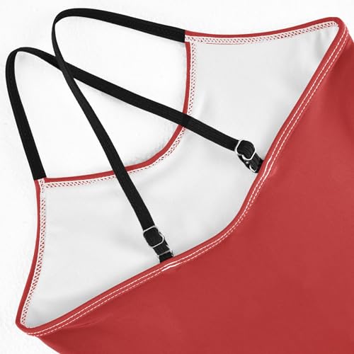 Fire Brick Girls' One Piece Swimsuits Beach Swimwear Bathing Suit for Beach 3-10 Years4