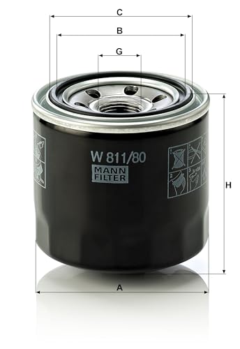 MANN-FILTER, W 811/80 Ölfilter – Ansicht 3