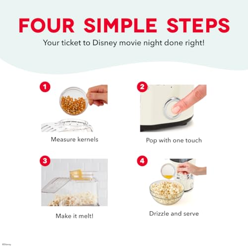 Image of Disney | Dash Mickey & Minnie Fresh Pop Popcorn Maker, 16-Cup Air Popper