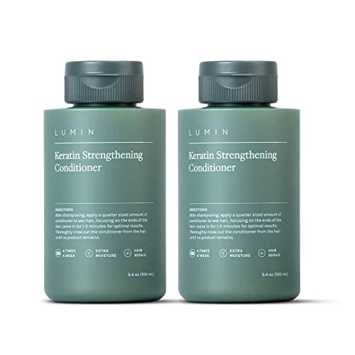 Lumin Acondicionador para fortalecer la queratina para hombre (paquete de 2) - Fortalece el cabello seco y dañado - Formulado con aceite de jojoba porla salud del cabello y el cuero cabelludo