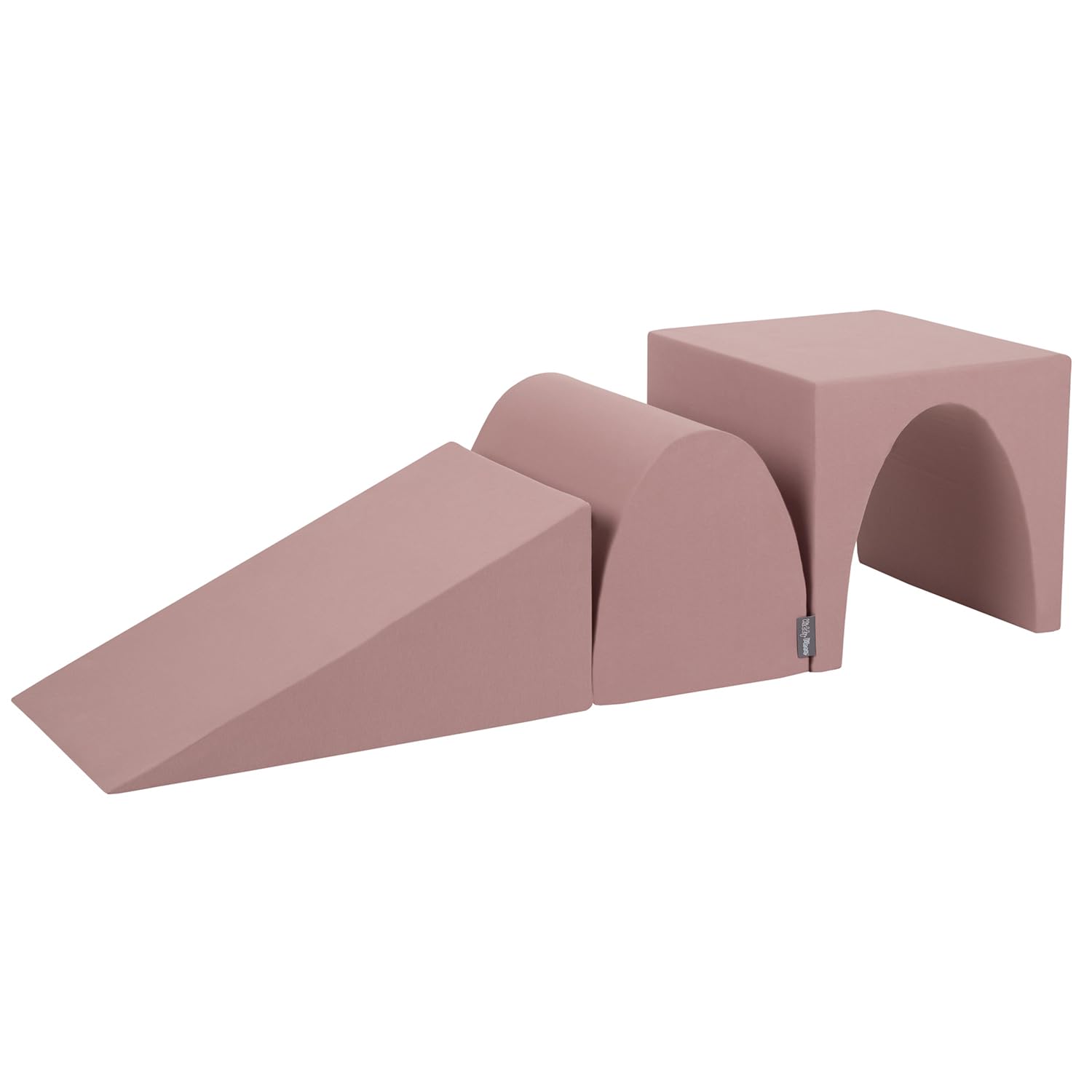 KiddyMoon Foam Playground For Kids Obstacle Course For Children Montessori Toy For Babies Soft Construction Blocks Element, Wedge/Hill/Tunnel, Heather — image 1