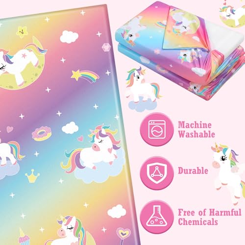 Image of Fanfanwin Kids Nap Mat Cover for Boys and Girls 47 x 21.25 Inch Vinyl Sleeping Mat Cover for Toddler Care Preschool Children Kindergarten