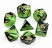 HD DICE DND RPG Juego de dados poliédricos para mazmorras y dragones D&D Pathfinder juegos de rol juegos de rol dados de mármol verde y negro