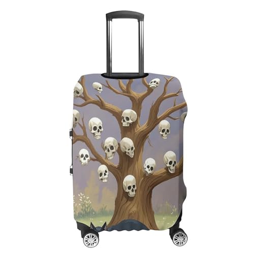 Anti-Scratch Luggage Cover Skull Tree Printed Luggage Case Protector Washable Suitcase Covers Elastic Suitcase Protector for Size XL (30-32 inches) Luggage4