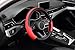 LABBYWAY Steering Wheel Cover, Universal Fit 15 Inch Microfiber Leather Car Wheel Protector, Anti-Slip, Red