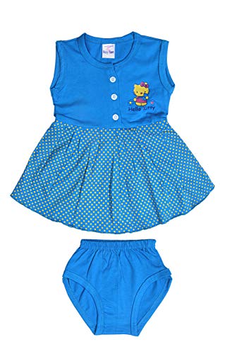 Image of Sathiyas Baby Girl's A-Line Knee Length Dress (Pack of 5)