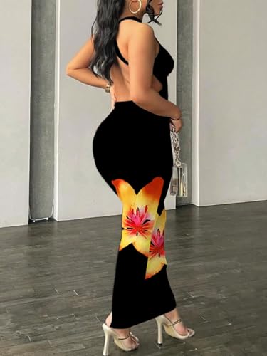 Image of Nimsruc Women Summer Sexy Bodycon Maxi Dress Casual Long Dresses