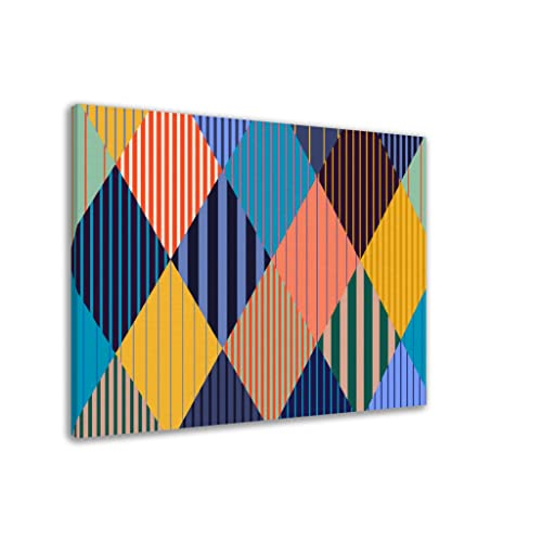 Art mural abstrait diamant coloré 50x70 pour mur vide et terne - 4