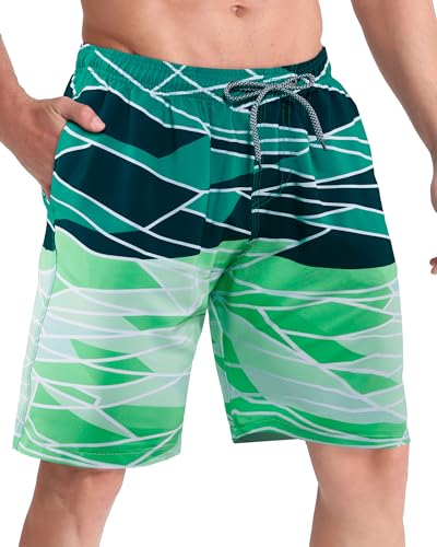 Image of BOJIN Mens Swim Trunks 9 inch Quick Dry Stretch Swim Shorts Mesh Lining Bathing Suits Swimwear Beach Shorts with Pockets