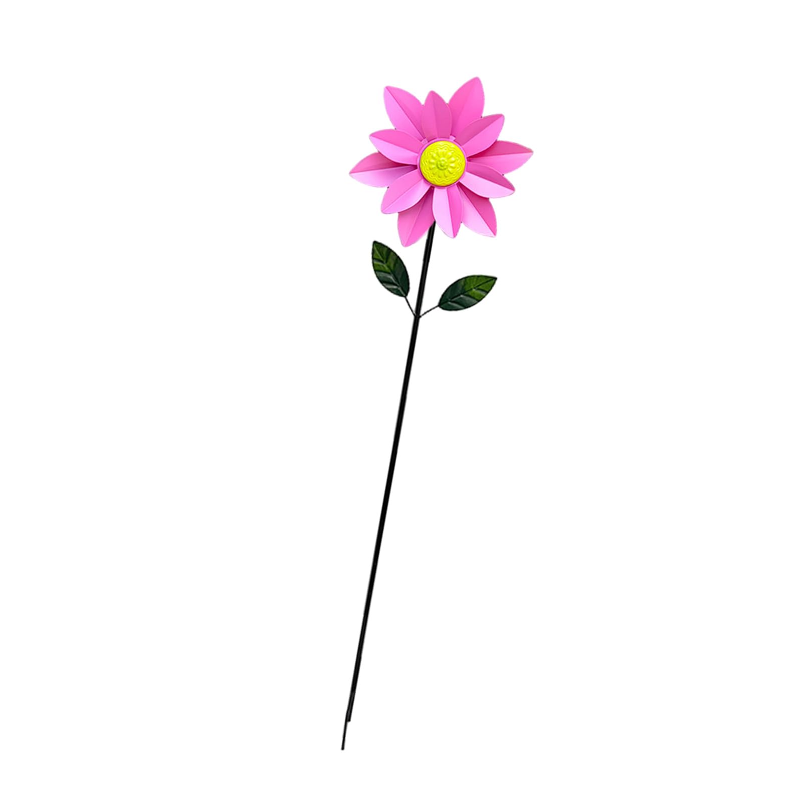 Wind Spinner Iron Flower Spinner with Stake 360 Degree Rotating Windmill Yard Wind Sculpture for Home Outdoor for Weather Garden Windmill