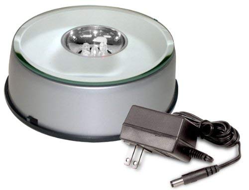 National Artcraft® Rotating Lighted Display Base with Mirror Top Uses AC or Battery Power (Pkg/2)