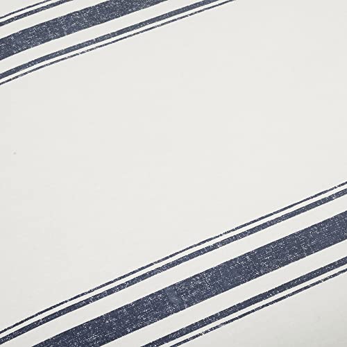 Image of Lush Decor Farmhouse Stripe Reversible Cotton Duvet Cover Twin XL Size 2 Piece Set Navy - Twin XL Bedding Set - Striped Duvet Cover - Dorm Essentials
