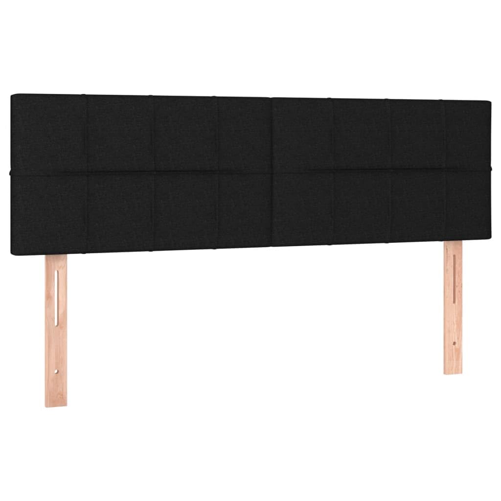 Strapazierfähiger Stoff verstellbares Kopfteil Taschenfederkernmatratze | Boxspringbett mit Matratze Schwarz 140x190 cm Stoff Bett mit Taschenfederkernmatratze verstellbares Kopfteil Luxus