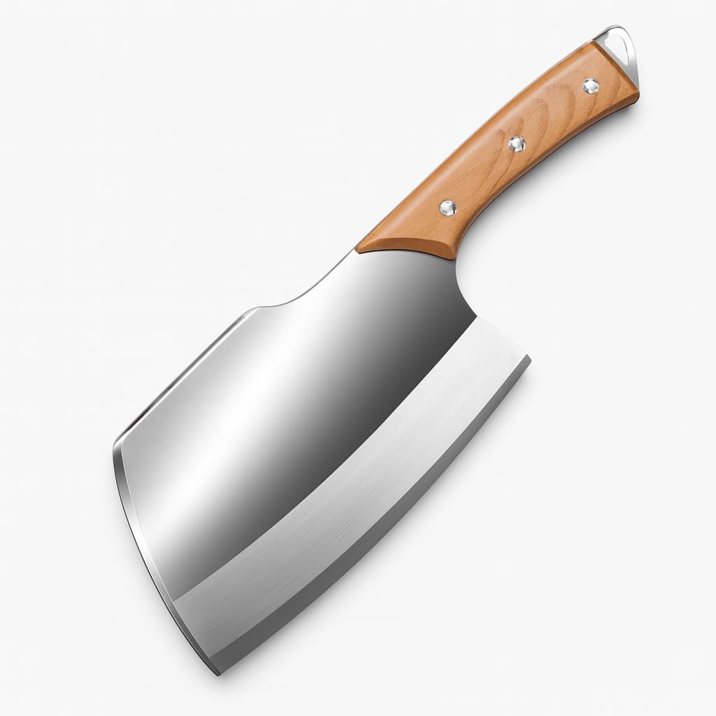 10.80" Handmade Serbian Forged Butcher Hunters Meat Cleaver Kitchen Knife | Chopper Bone Cutting Knives - German Stainless Steel - for Home Kitchen Restaurant Outdoor BBQ Camping and Gifting