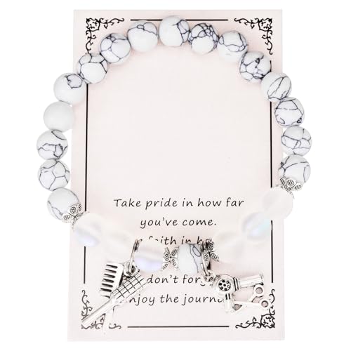 Kivosliviz Hairstylist Gift Bracelet for Women Cosmetology Student Graduation Gifts Hairdresser Bracelet