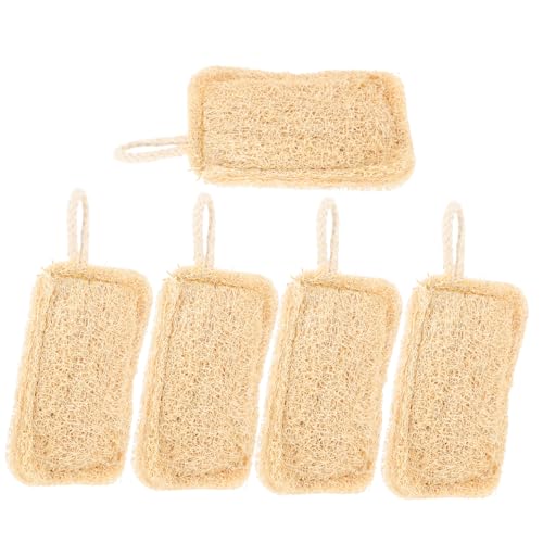 Healifty 5 Piezas Cepillos de Limpieza de de Lufa Cepillos Naturales para Fregar Sartenes Tazas y Ollas Esponjas Ecológicas para Limpieza
