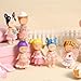 6 Sets Doll Outfits for 3 Inch Doll Pack, Mini Toys Clothes Pack with Tops & Skirts Clothing Mini Figure Costume Dress Up Accessories for Collector Display and Decoration (Pink)