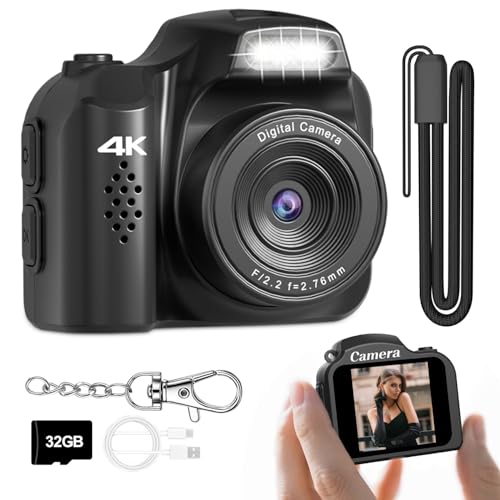 Mini Keychain Camera, 4K 64MP Digital Video Recorder, Pocket-Size Retro
