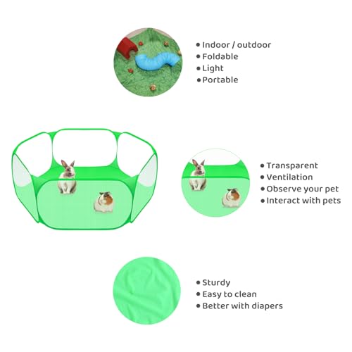 Tenda de gaiola C&C para animais pequenos, cercadinho respirável e transparente para animais de esti