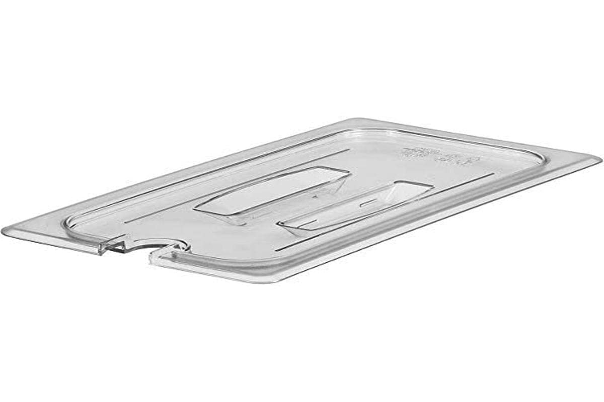 Food Pan Lid 1/3 Camwear Handle Notched Clear by Cambro – 1/3, Plastic, Clear, Model 30CWCHN135