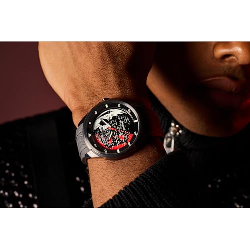 Image of Citizen Men's Eco-Drive Death Star Vader's Shadow, Stainless Steel Case, Black Silicone Strap (Model: AW1606-06W)