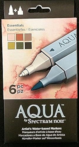 Spectrum Noir Aqua Essentials - Set of 6 Artist's...