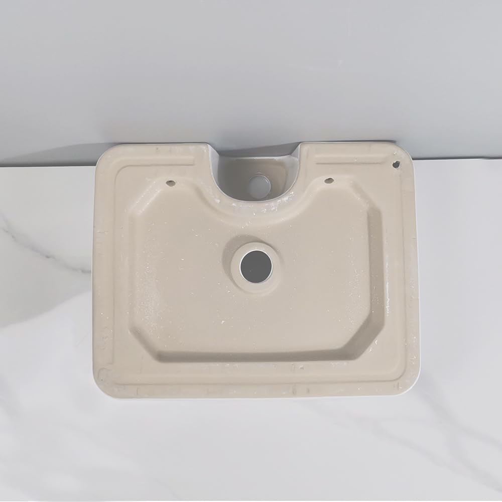 Umywalka Łazienkowa, Ceramiczna, Prostokątna, Nowoczesna, Biała, Ceramiczna, Nablatowa, Ceramiczna, Umywalka Łazienkowa, Umywalka Nablatowa, Jednokolorowa - 470 * 375 * 140 Mm