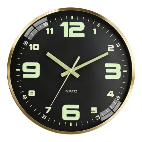 Scnfed 12inch wall Clock keepsaccuratetimeiseasytoreadand hasnotickingsound